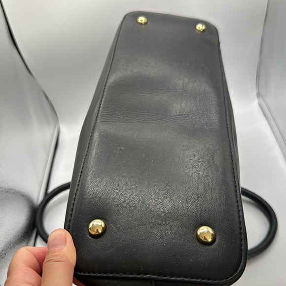 Anne Klein black quilted with tan polka dot interior bag - Picture 13 of 13